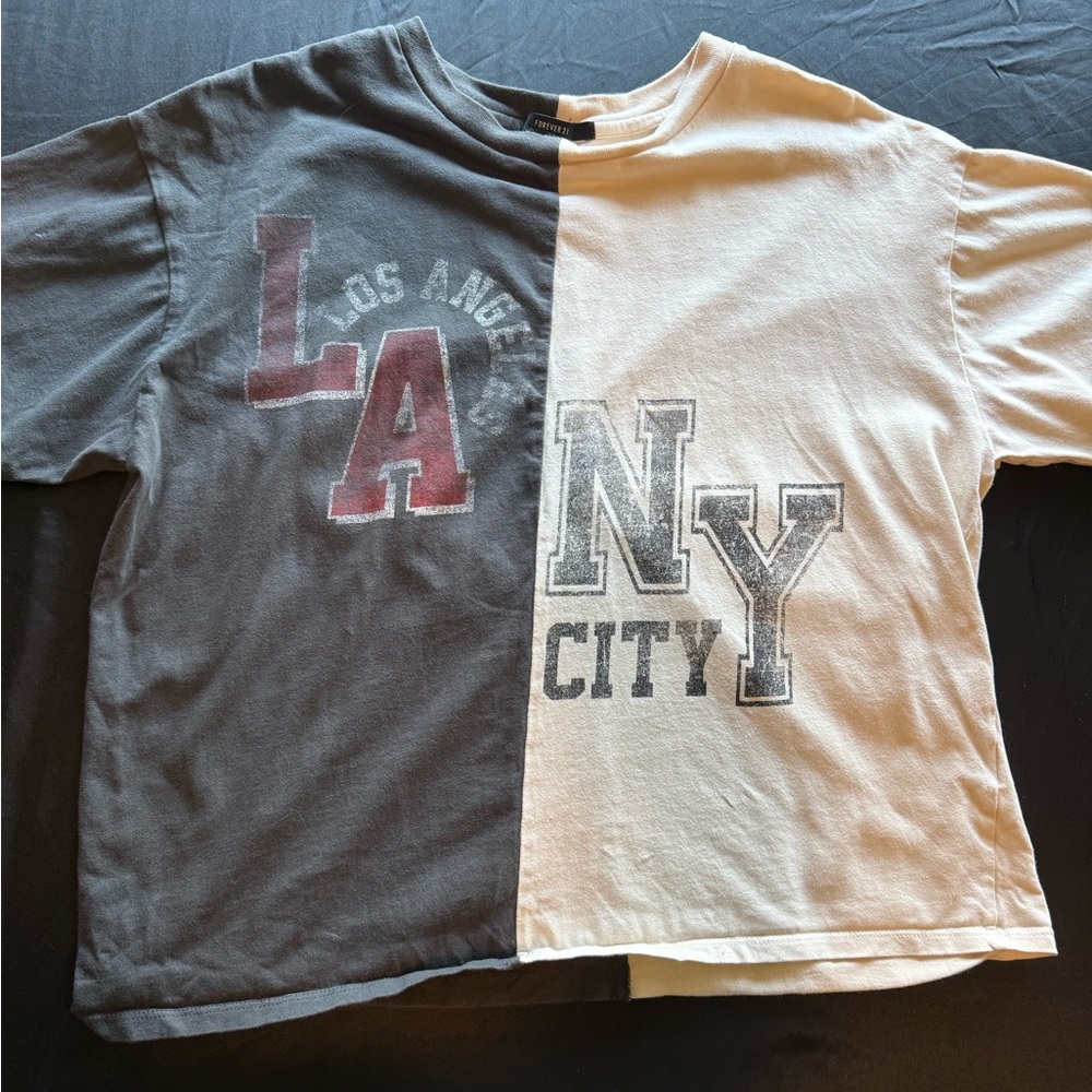 Forever 21 Kids Black and White Graphic Tee